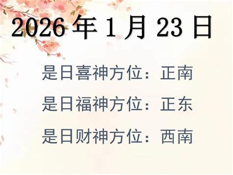 今年方位|吉神方位：今日财神方位查询（财神/喜神/福神）